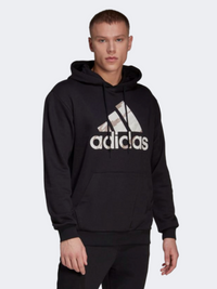 Adidas Essentials French Terry Camo-Print Men Lifestyle Sweatshirt Black