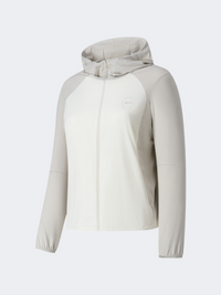 Erke Knit Upf Woman Lifestyle Jacket Glacier White