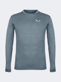 Salewa Puez Melange Dry Men Hiking Long Sleeve Java Blue Melange