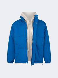 Oil And Gaz Hooded Unisex Lifestyle Puffer Jacket Blue