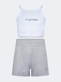 Top Ten Comfortable Kids-Girls Lifestyle Co Ord Set White/Grey