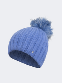 Oil And Gaz Ribbed Women Lifestyle Pom Beanie Blue
