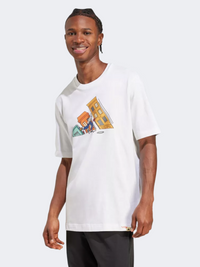 Adidas Doodle Hunt Skate Graphic Men Sportswear T-Shirt White