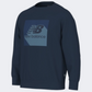 New Balance Boxed Stack Crew Men Lifestyle Sweatshirt Nb Navy