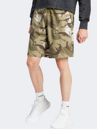 Adidas Seasonal Essentials Camouflage Men Sportswear Short Olive Strata