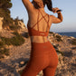 Wiskii Vibrant Strapback Women Sportswear Bra Sunset