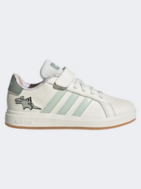 Adidas Dino Grand Court 2 Ps Boys Sportswear Shoes Off White/Green