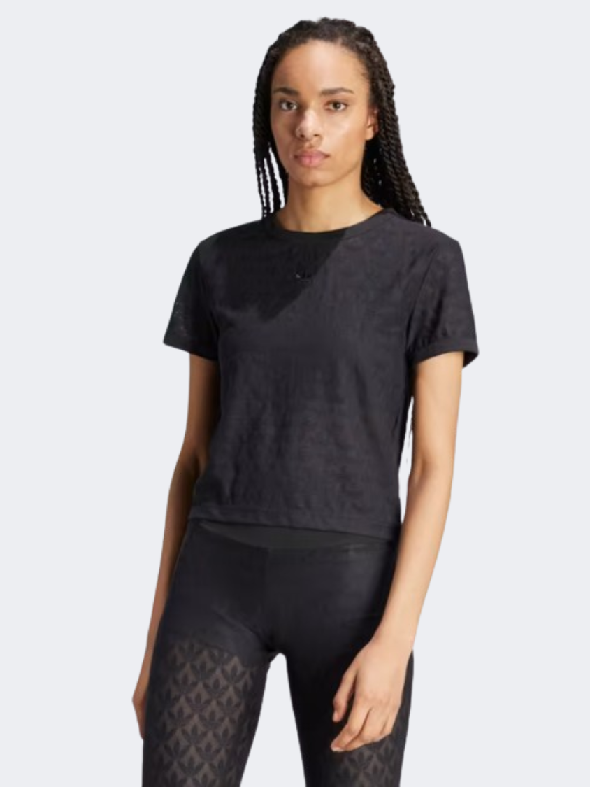 Adidas Lace Women Original T-Shirt Black
