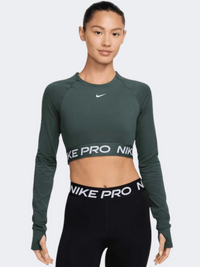 Nike Pro Df 360 Women Training Long Sleeve Vintage Green/White