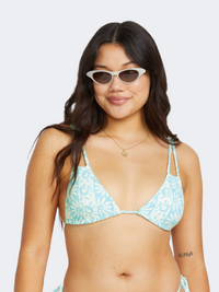 Billabong Happy Dance Avery Solid Women Beach Bra Sea Spray