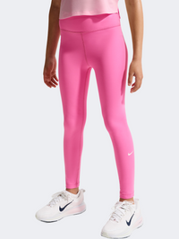 Nike One Df High Wasted Girls Training Tight Playful Pink/White