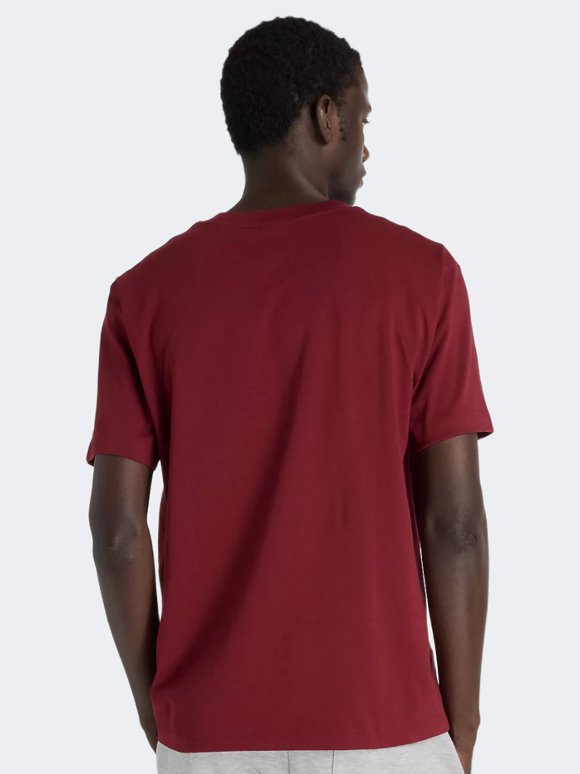New Balance Athletics Cotton Men Lifestyle T-Shirt Monarch Burgundy