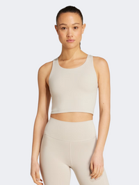 Adidas All Me Medium Support Bra Tank Top Women Training Bra Beige