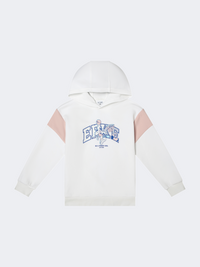 Erke Kids-Girls Lifestyle Hoody White/Coral