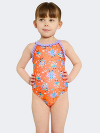 Zoggs Ruffle Crossback Girls Swim Monokini Tink