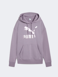 Puma Classics Shiny Logo Women Lifestyle Hoody Pale Plum