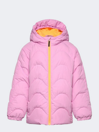 Color Kids Quilt Stitch Pattern Kids Lifestyle Jacket Lilac Chiffon