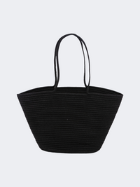 Oil And Gaz Functional Women Ribbed  Beach Bag Black