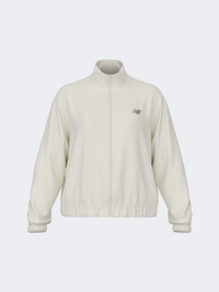 New Balance Sport Double Knit Full Zip Women Performanc Jacket Sea Salt