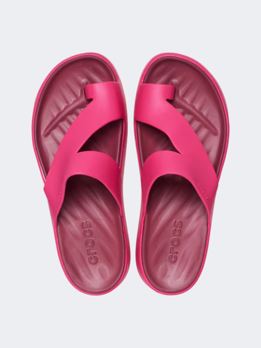 Crocs Getaway Platform Toe Loop Women Lifestyle Slippers Dragon Fruit