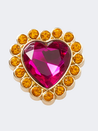 Crocs Studded Heart Unisex Lifestyle Pins Pink/Gold