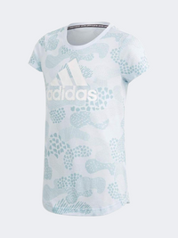 Adidas Jg Mh Gra Kids-Girls Training T-Shirt White