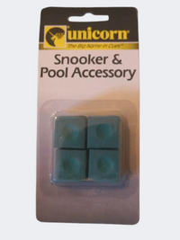 Unicorn Chalk 4Pc Unisex Billiard Tips Green 57001