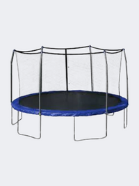 Fitness Factory 12 Ft With Safet Net Fitness Trampoline Grey/Blue/Black