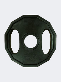 Fitness Factory Rubber Coated Op Plates 5Kg Weight Black