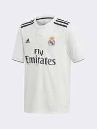 Adidas Boys Football Real Madrid Home Jersey White/Black