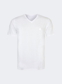 Oil And Gaz V-Neck T-Shirt Men Lifestyle White Glms01