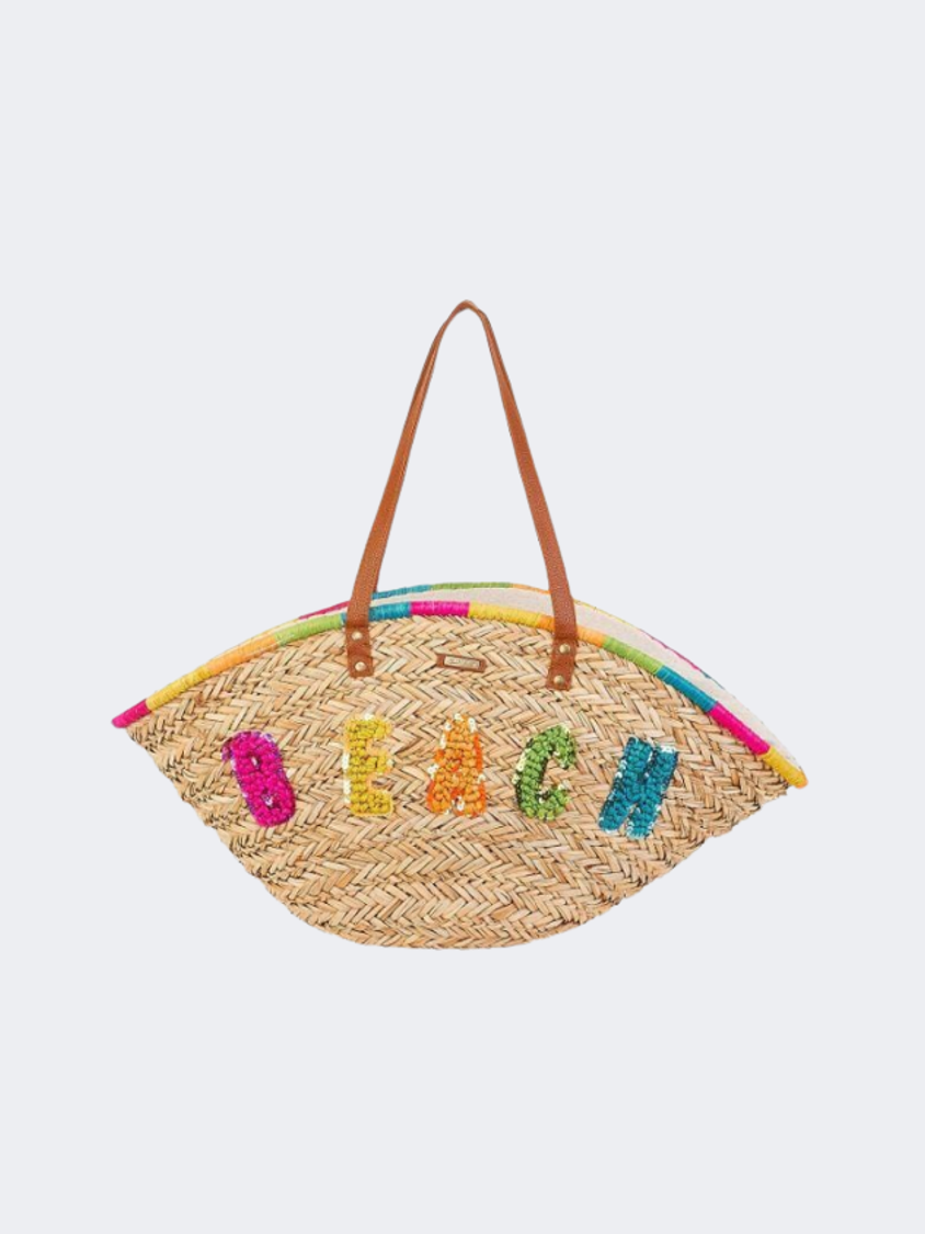 Sun N&#39; Sand Oleander Shoulder Tote Women Beach Bag Multicolor Ce6208