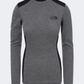 The North Face Women Skiing Nf0A4Cb6-Gvd-1 W Easy L/S Crew Neck mdgyhr/bk