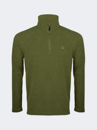 Topten Half Zipper Men Skiing Fleece Jacket Olive