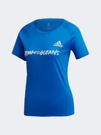 Adidas Rise Up N Run Women Running T-Shirt Blue
