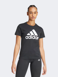 Adidas Essentials Logo Women Sportswear T-Shirt Black/White
