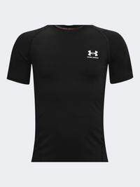 Under Armour Heatgear Boys Training T-Shirt Black/White