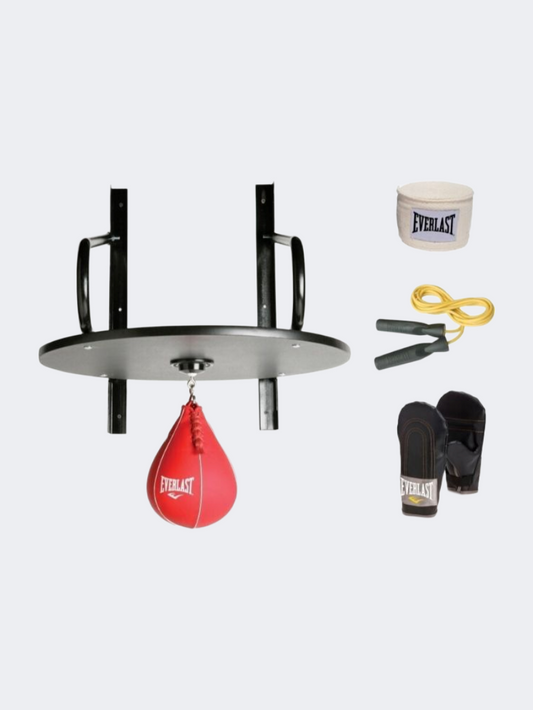 Everlast Speed Platform 6 Piece Kit Boxing Speed Bag Black