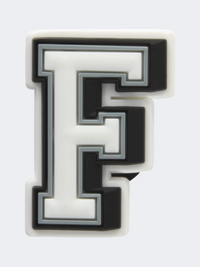 Crocs Letter F Unisex Lifestyle Pins White/Grey/Black
