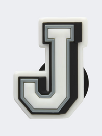 Crocs Letter J Unisex Lifestyle Pins White/Grey/Black