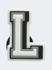 Crocs Letter L Unisex Lifestyle Pins White/Grey/Black