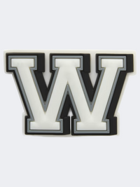 Crocs Letter W Unisex Lifestyle Pins White/Grey/Black