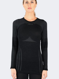 Iron Ic Long Merino 7 Performance Women Skiing Baselayer Black