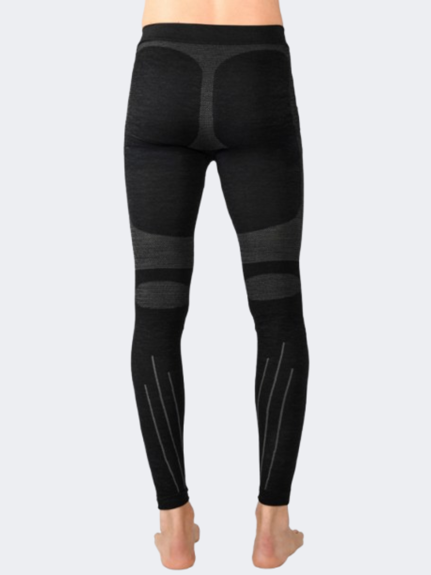 Iron Ic Long Merino 7 Performance Men Skiing Baselayer Black