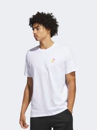 Adidas Lil Stripe Spring Break Graphic Men Basketball T-Shirt White