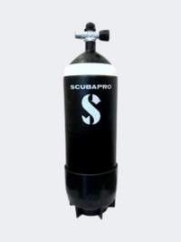 Scuba Pro Twin Cylinder Steel Tank 15L Unisex Diving Tank Black/White