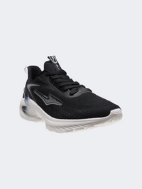Erke Cushioning  Men Running Shoes Black/Silver