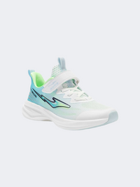 Erke Bounce Gs-Boys Running Shoes  White/Cyanine