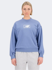 New Balance Essential Graphic Women Lifestyle Sweatshirt Mercury Blue