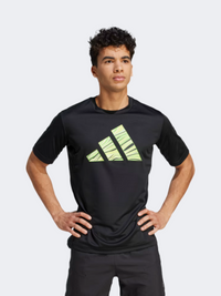 Adidas Hiit Graphic Slogan Men Training T-Shirt Black